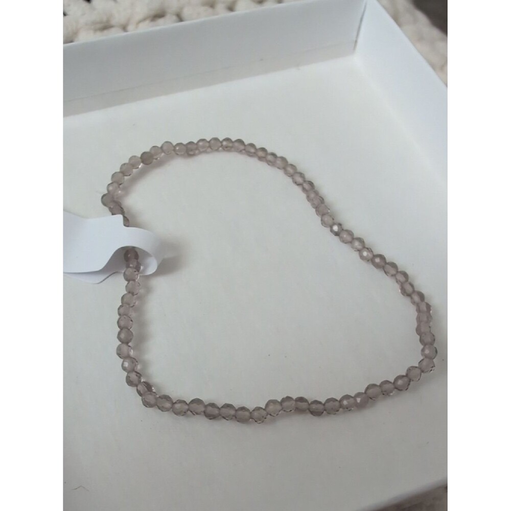 Handmade Faceted Smoky Quartz Stretch Bracelet